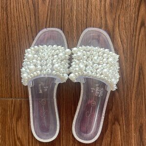 Jessica Simpson Bride beaded Flip Flops